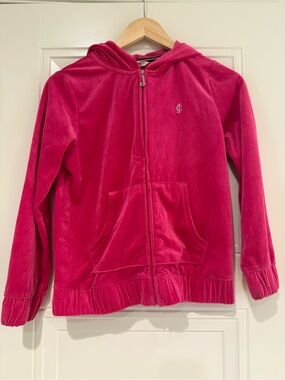 VTG Juicy Couture Hot Pink Velour Zip Hoodie